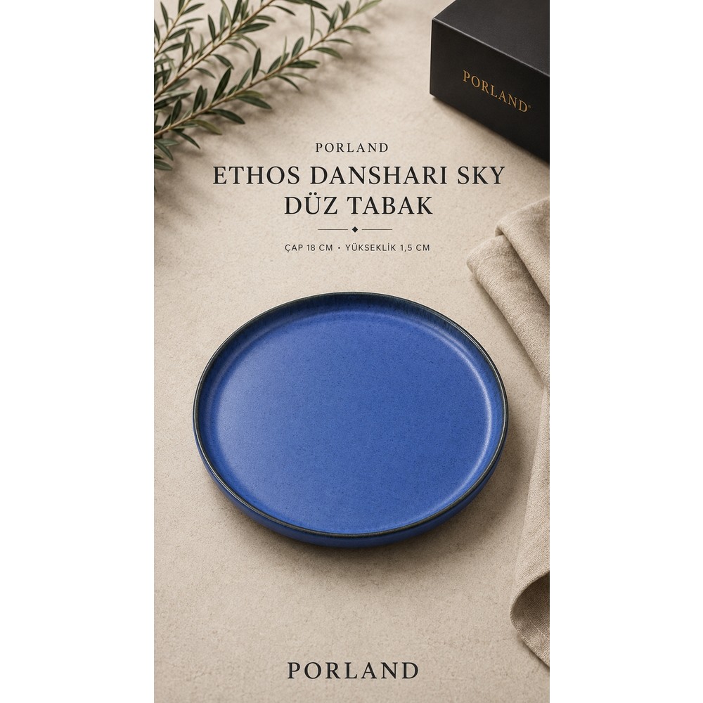 Porland Ethos Danshari Düz Tabak Yemek Sunum Tabağı