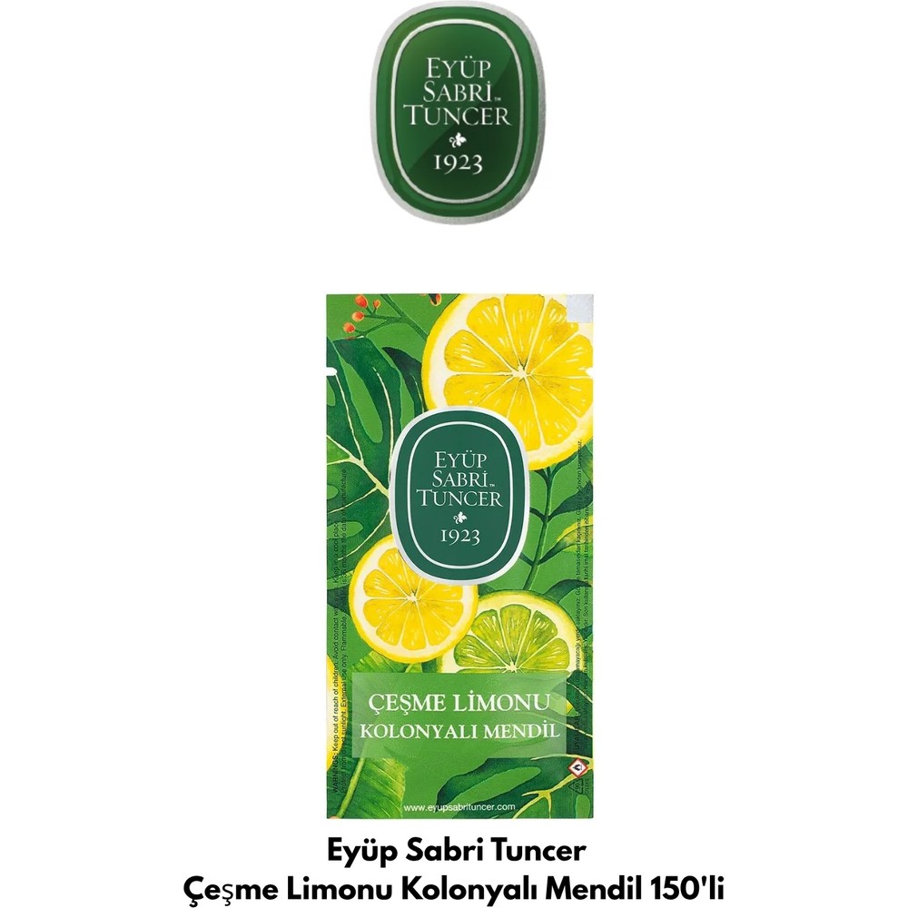 Eyüp Sabri Tuncer Çeşme Limonu Kolonyalı Mendil 150'LI