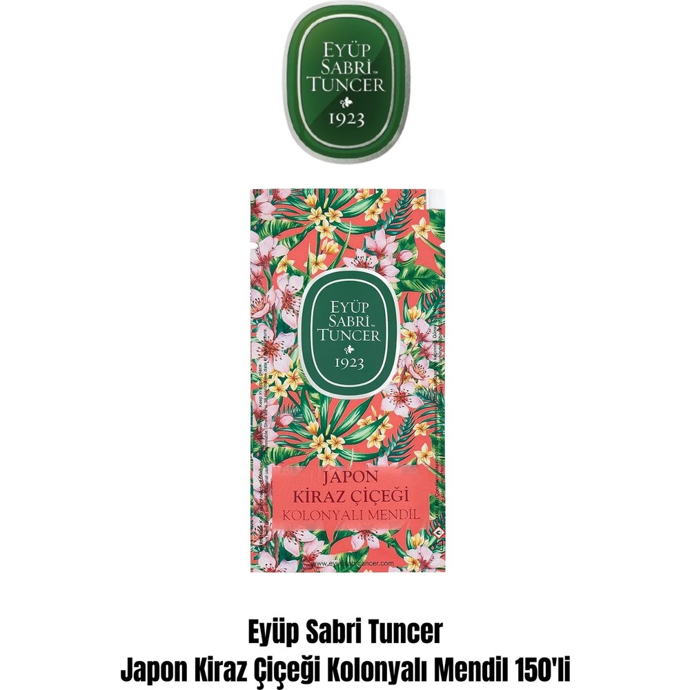 Eyüp Sabri Tuncer Japon Kiraz Çiçeği Kolonyalı Mendil 150'LI