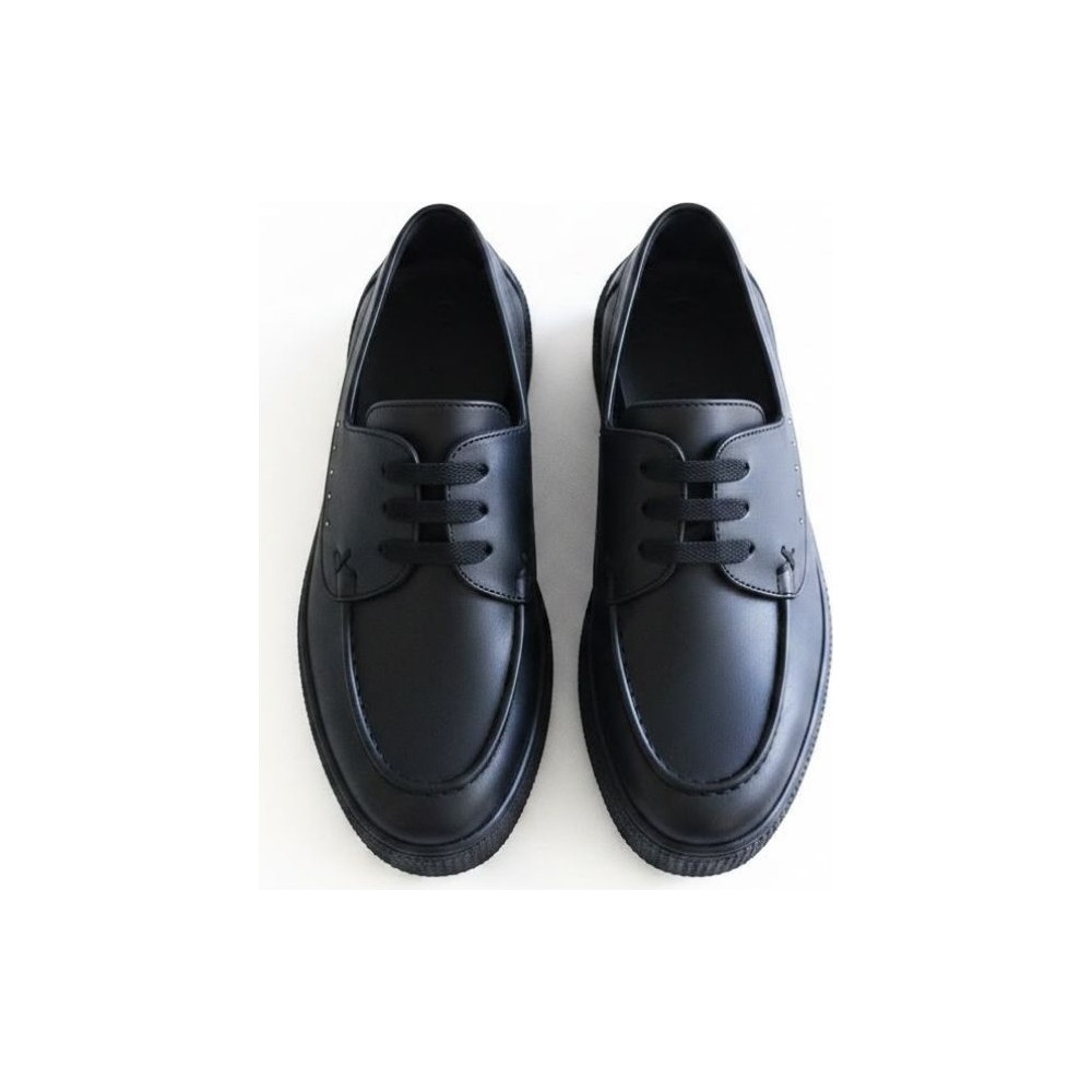 Ne&Ve Shoes Kahve Deri Kadın Günlük Rahat Bağcıklı Ayakkabı