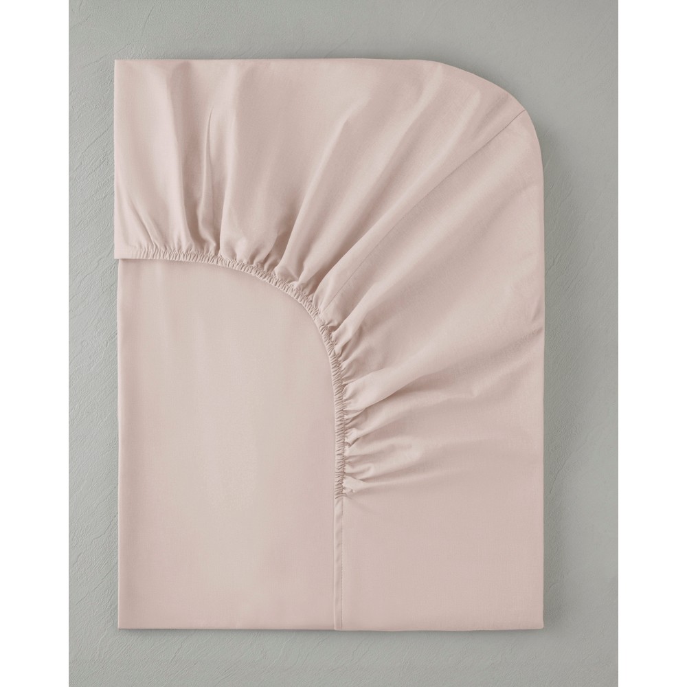 English Home Pure Pamuklu Tek Kişilik Lastikli Çarşaf 100X200 cm Toz Pembe