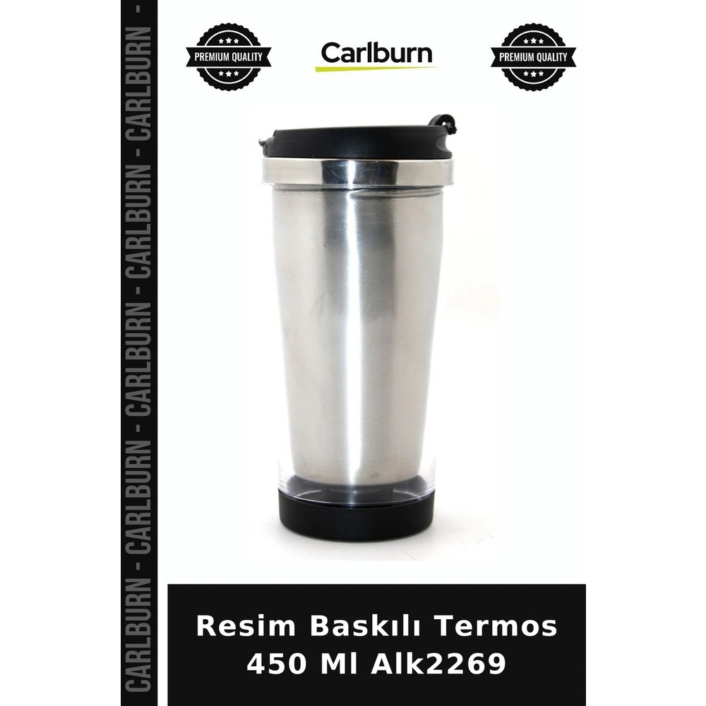 Carlburn Özel Üretim Hediye Kişiselleştirilmiş Aksesuar Resim Baskılı Termos 450 ml ALK2269