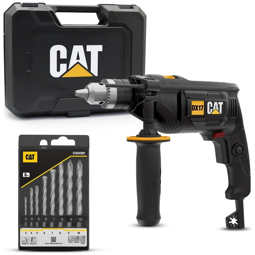 CAT DX17.1 750Watt 13mm Profesyonel Darbeli Matkap + 8 Parça Aksesuar