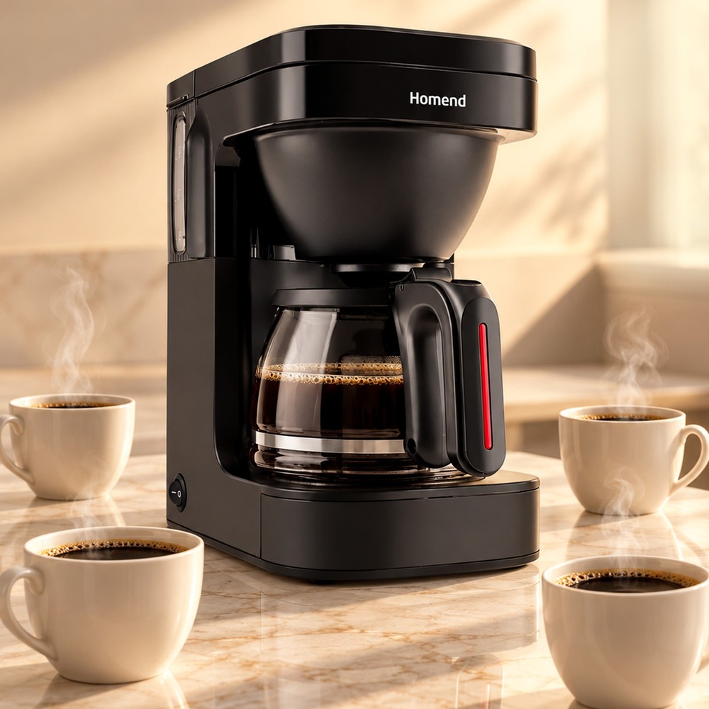 Homend Take 5 Brew 5019H Filtre Kahve ve Çay Demleme Makinesi Siyah