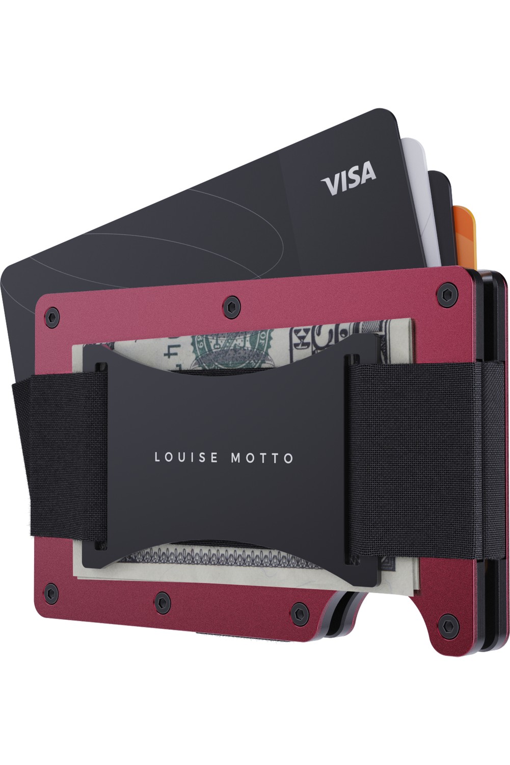 Louise Motto - Cardx - Burano Strap - Yeni Nesil Minimalist Cüzdan & Kartlık Premium Malzeme, Rfıd Korumalı- Siyah görsel 7