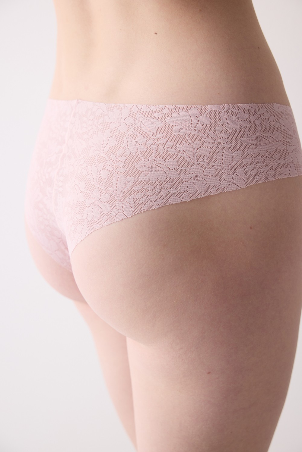 Penti Invisible Lazer Kesim Lacy Dantel Cheeky Gül Kurusu Pembe Hipster Külot görsel 2