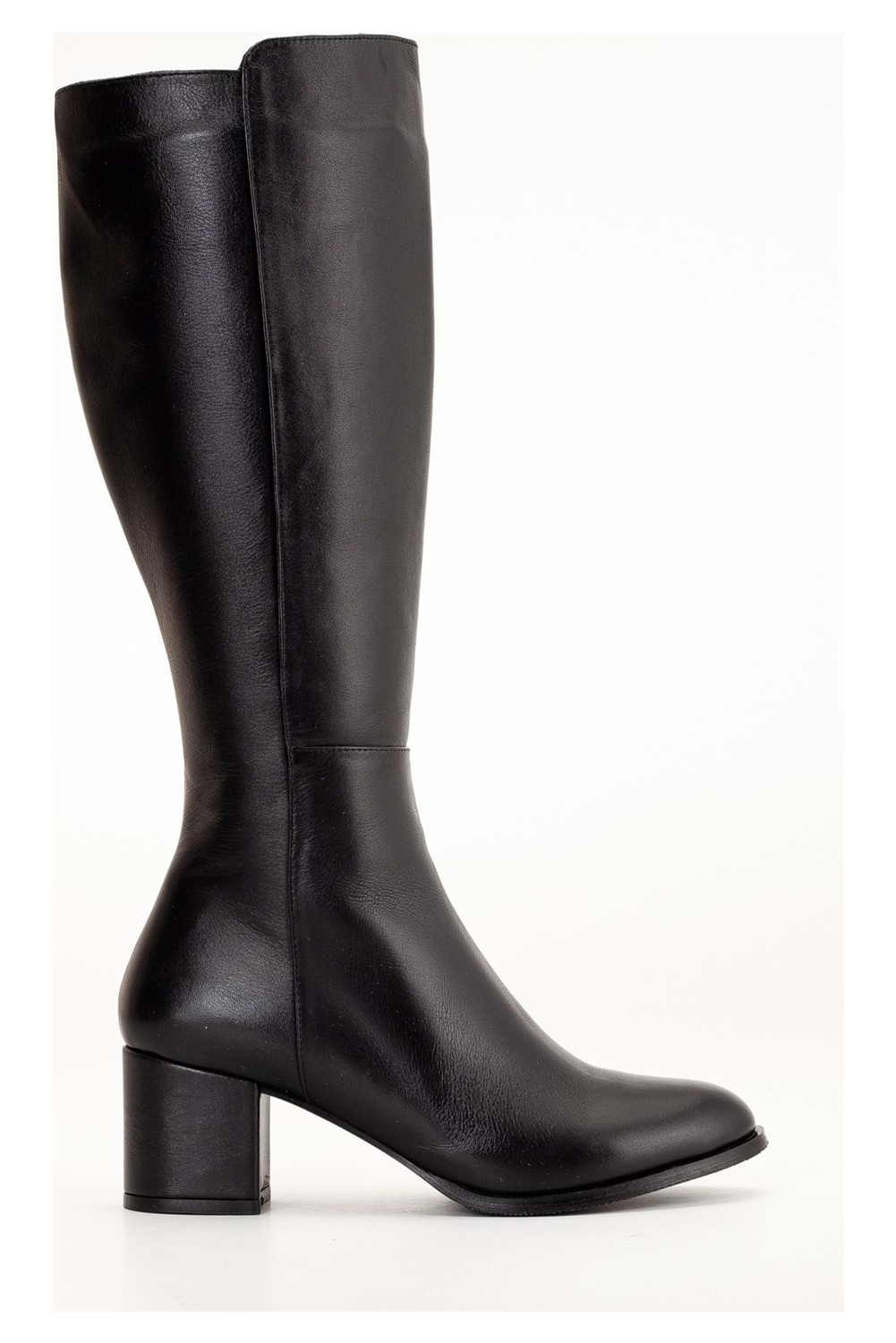Analin Shoes Kadın Deri Şık Topuklu Çizme - Kahve görsel 3