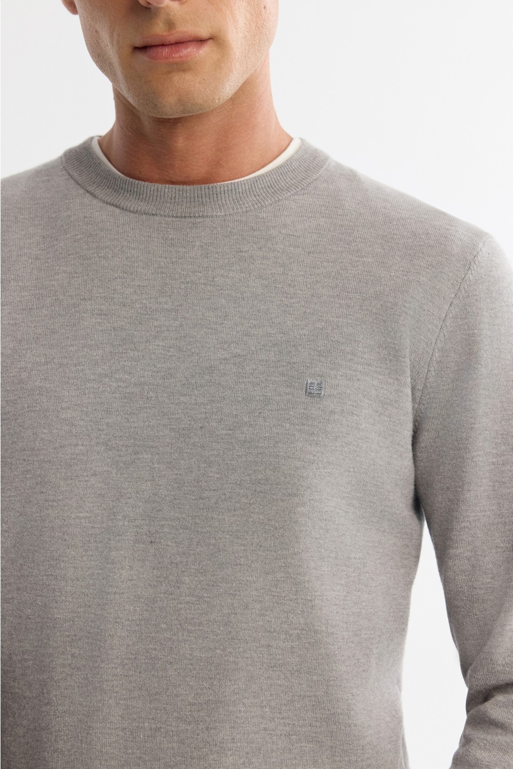 AVVA Erkek Bej Viskon Bisiklet Yaka Triko Regular Fit Kazak B005132 görsel 8