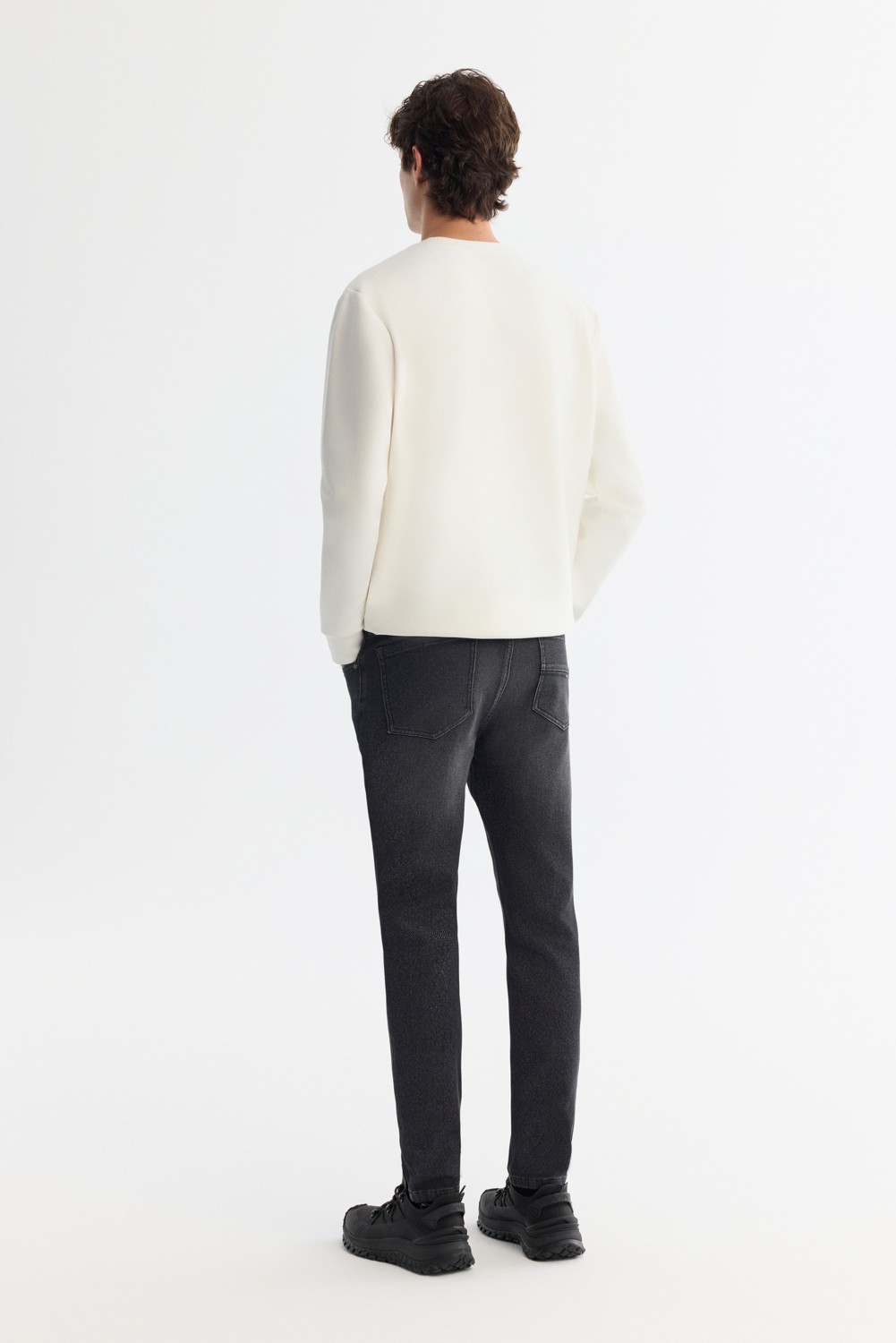 AVVA Erkek Siyah Klasik Bel Eskitme Yıkama Elastan Rio Skinny Fit Jean Pantolon A42Y3524 görsel 3