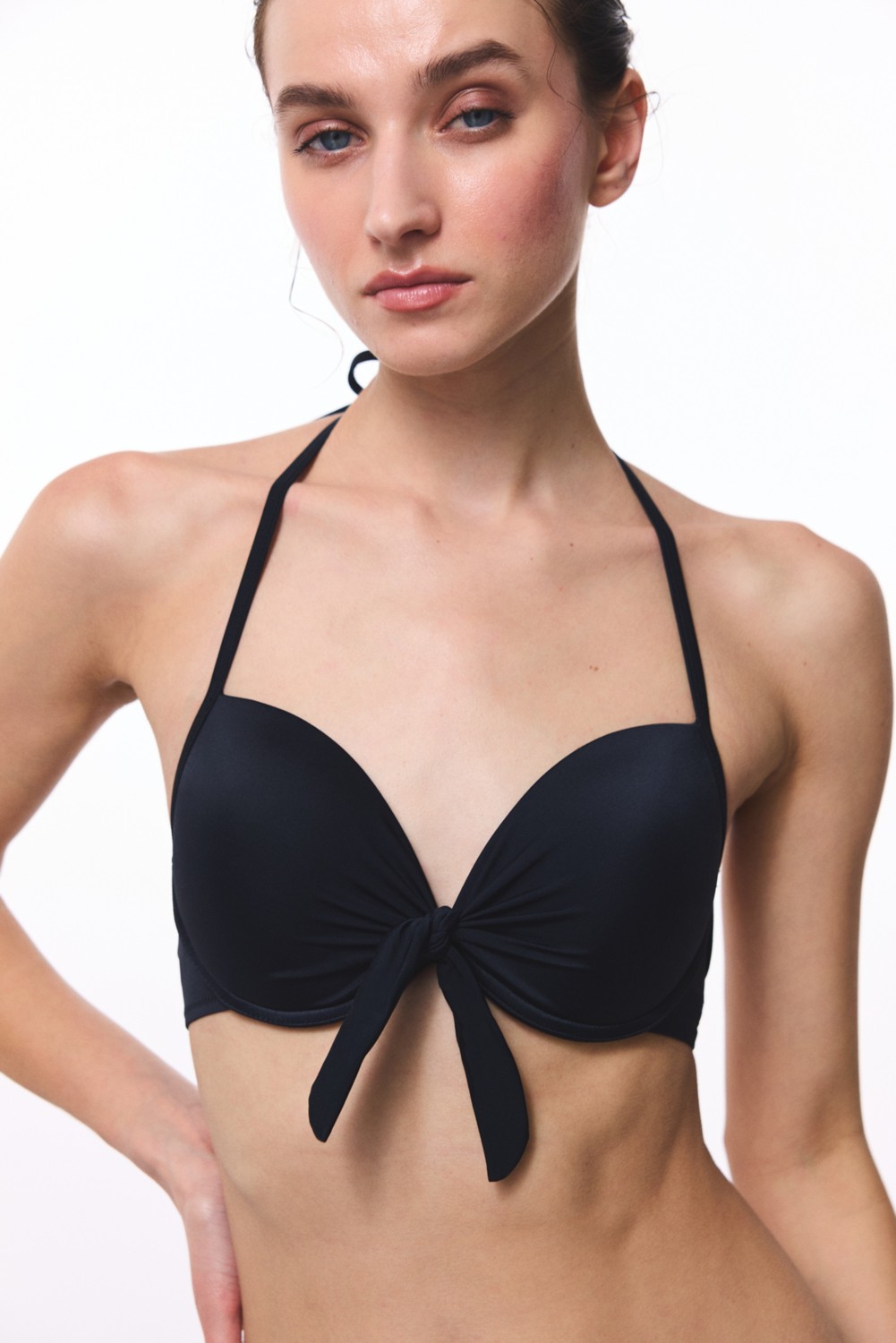 Penti Siyah Cup Push Up Balenli Bikini Üstü
