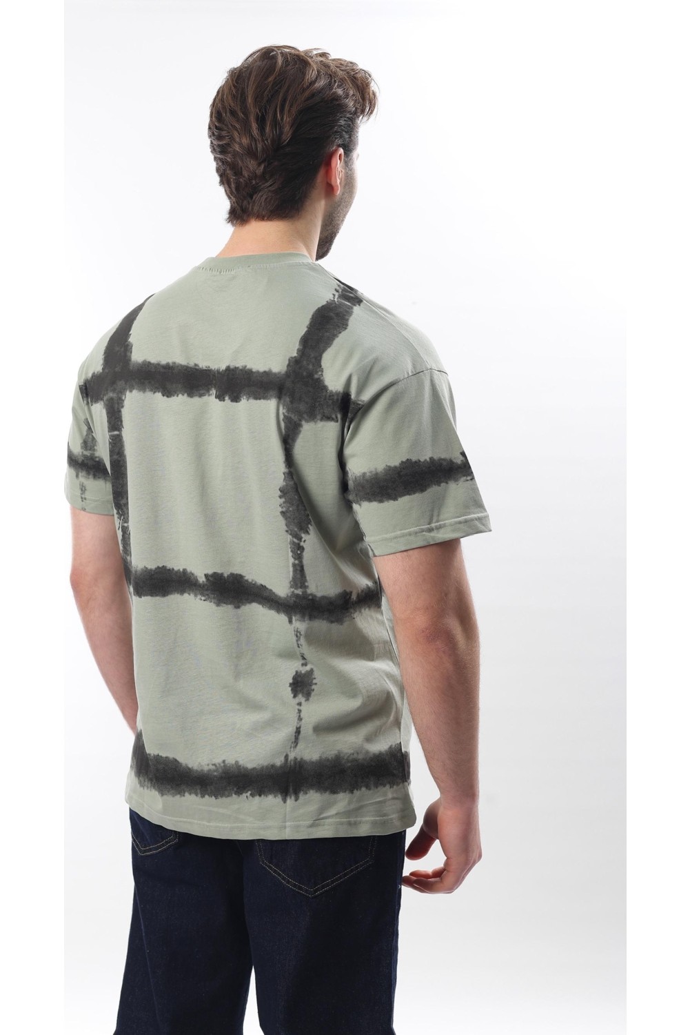 Madmext Bebe Mavisi Bisiklet Yaka Baskılı Basic Erkek T-Shirt E7109 görsel 3
