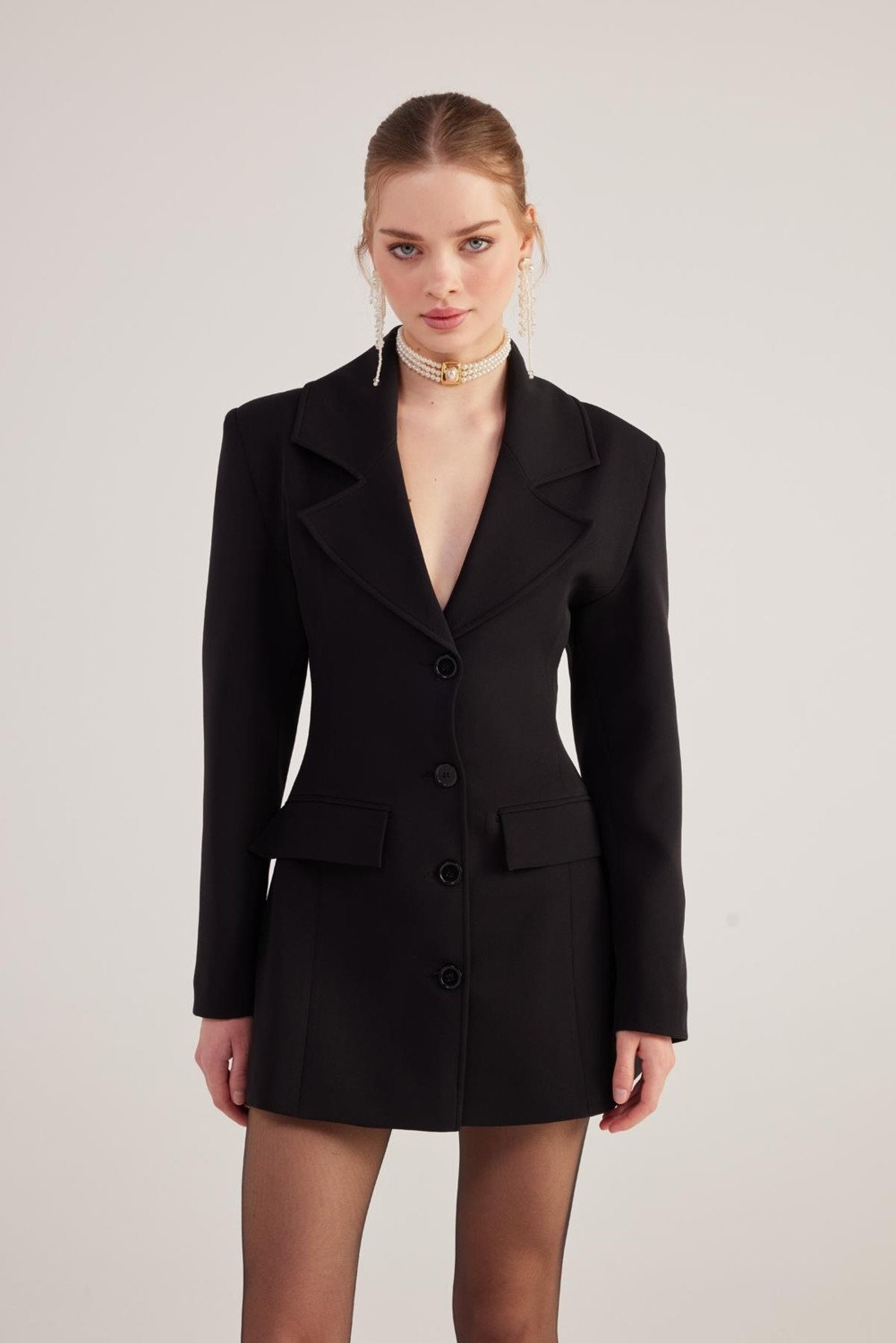 Holly Lolly Belden Oturmalı Fit Kesim Deja Blazer Ceket Bordo görsel 8