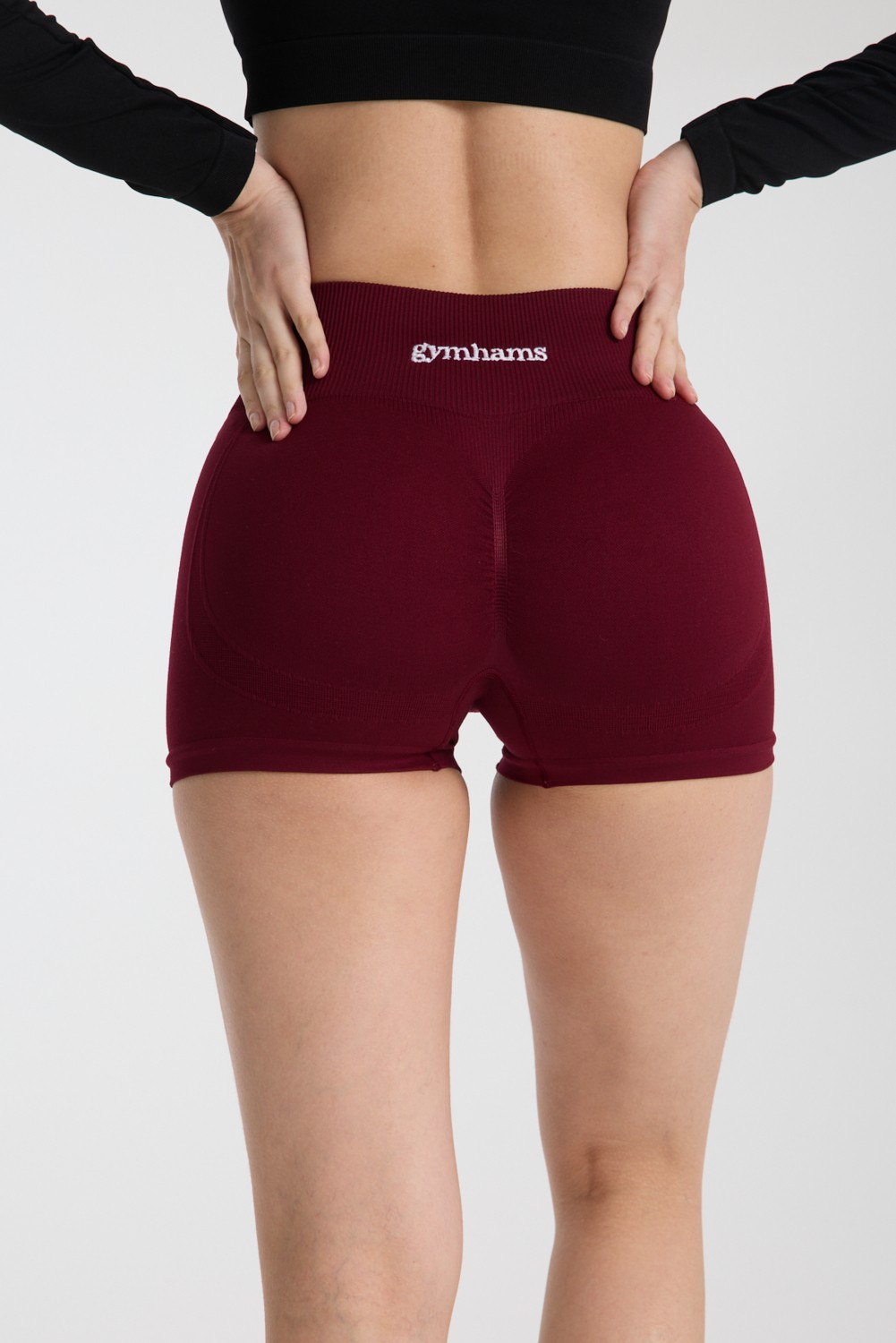 Gymhams Drop Mini Shorts Kalça Büzgülü Süper Mini Şort, Push-Up Etkili Toparlayıcı & Şekillendirici