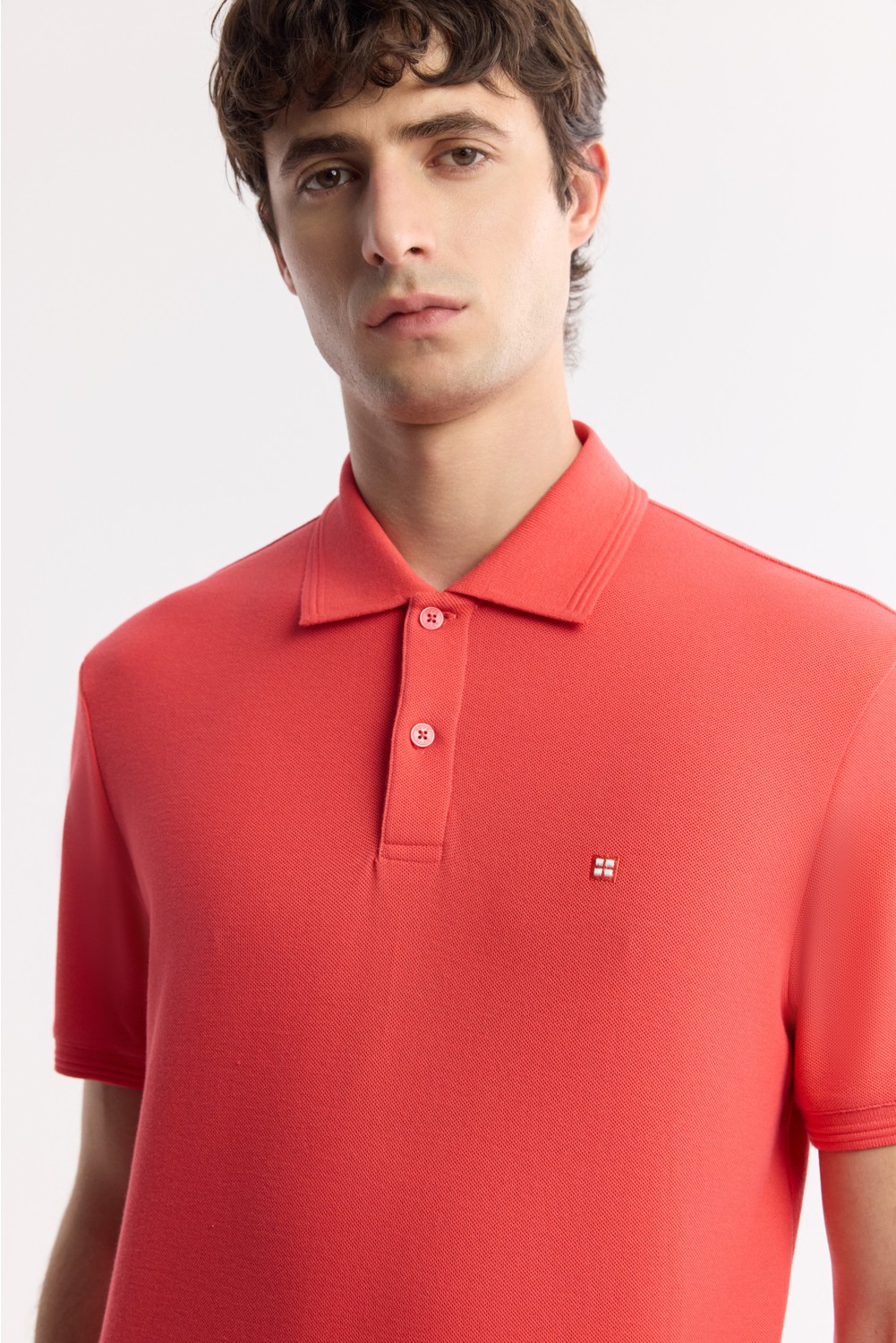 AVVA Erkek Mavi Kıvrılmaz Polo Yaka %100 Pamuk Basic Regular Fit T-Shirt B001032 görsel 7