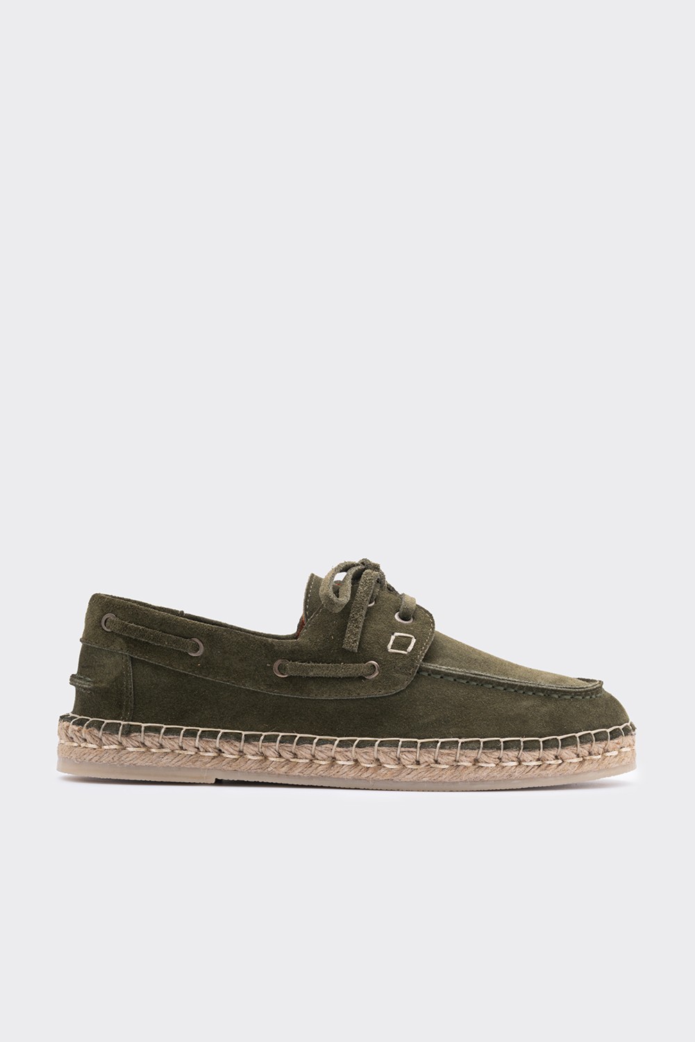 Shoemark Mako Haki Deri Süet Kadın Espadril Makosen