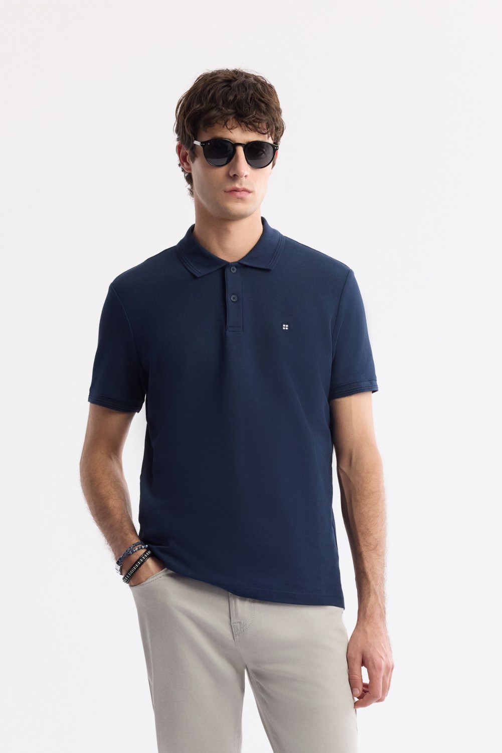 AVVA Erkek Antrasit Kıvrılmaz Polo Yaka %100 Pamuk Basic Regular Fit T-Shirt B001032