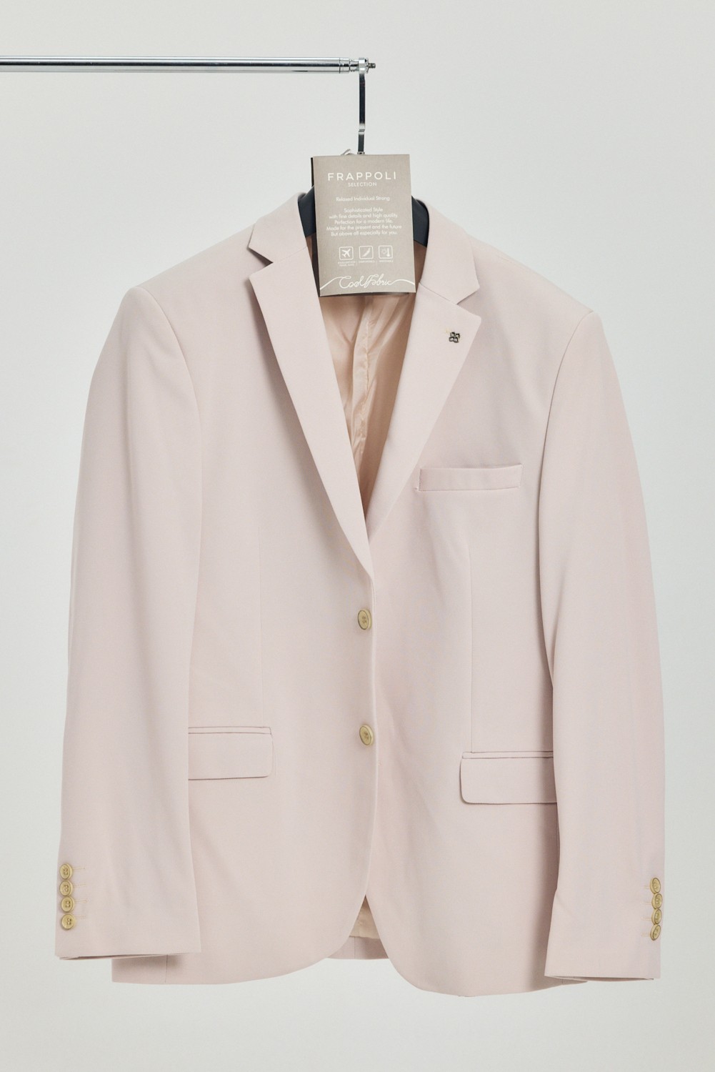 Frappoli Baselna Erkek Kahve Esneyen Likralı Kumaşlı Tam Astarlı Slim Fit Mono Yaka Dar Kesim Blazer Ceket