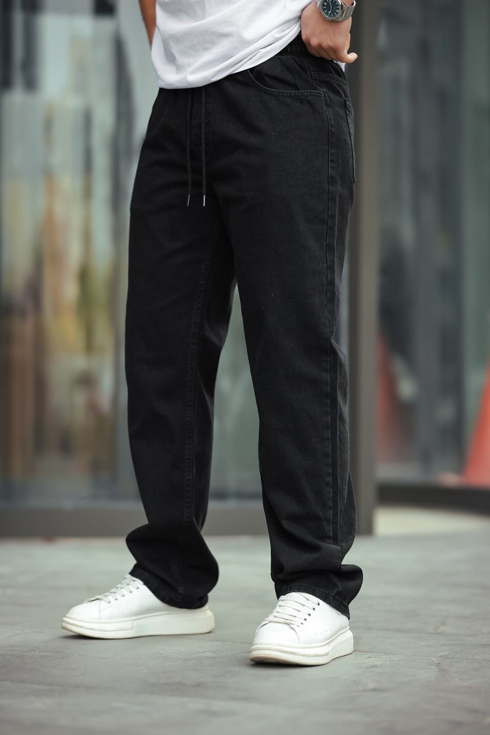 Comstar Erkek Baggy Rahat Kalıp Bel Lastikli Pantolon görsel 3