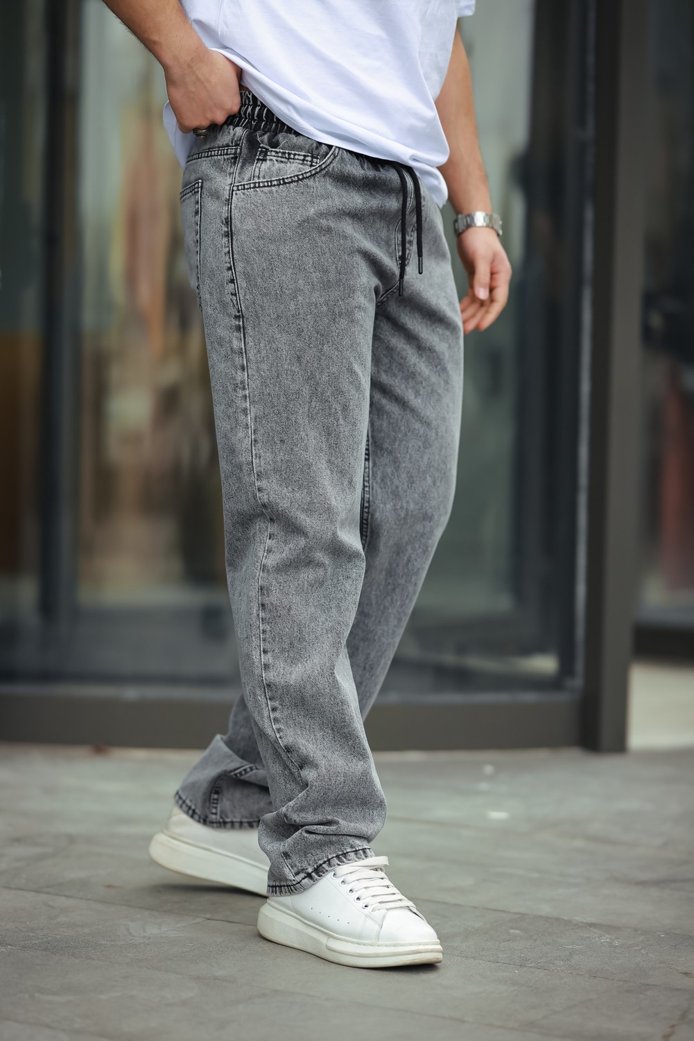Comstar Erkek Baggy Rahat Kalıp Bel Lastikli Pantolon görsel 5