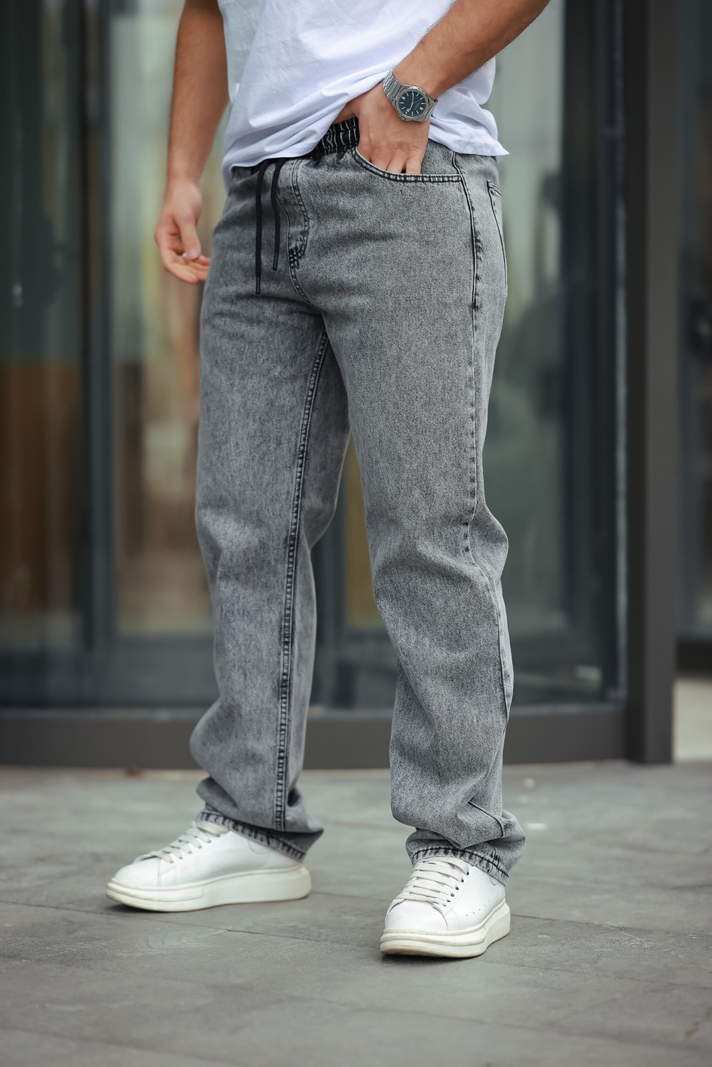 Comstar Erkek Baggy Rahat Kalıp Bel Lastikli Pantolon görsel 7