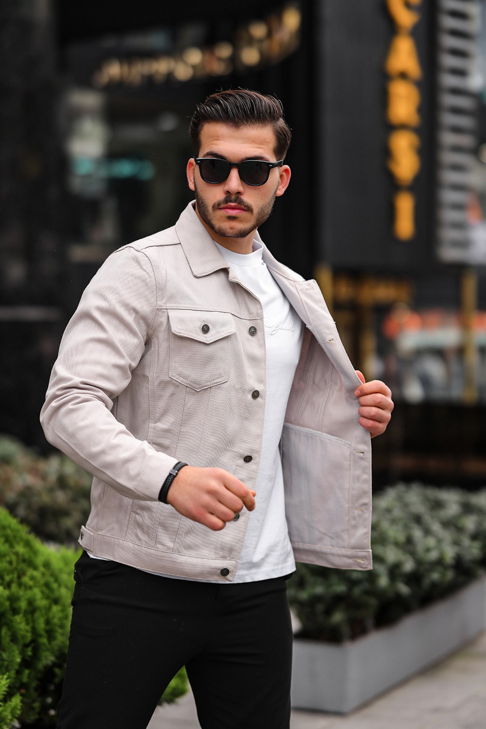 Comstar Erkek Slim Fit Denim Kot Ceket görsel 4