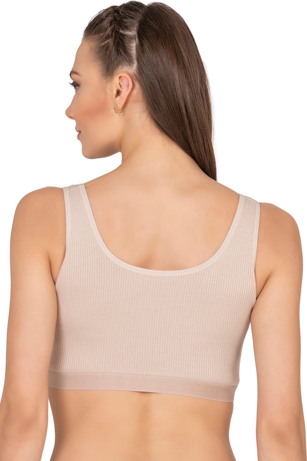 Özkan Underwear Özkan 27408 Kadın Viskon Kumaş Çıkarılabilir Pedli Balensiz Kaşkorse Kalın Askılı Sütyen Büstiyer görsel 3
