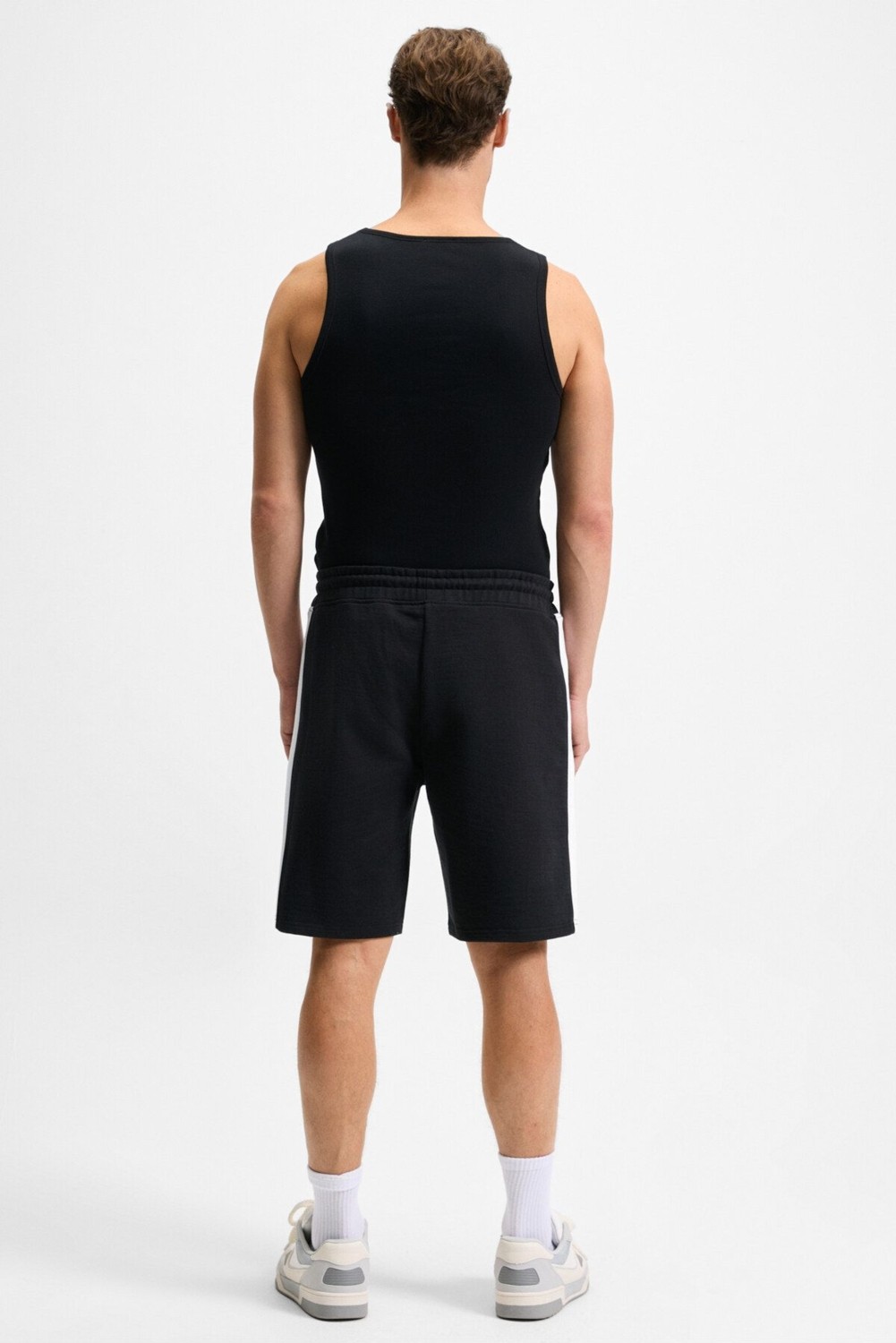 Grimelange KEPA Erkek Beli Lastikli Cepli Relaxed Fit Bej Şort görsel 6