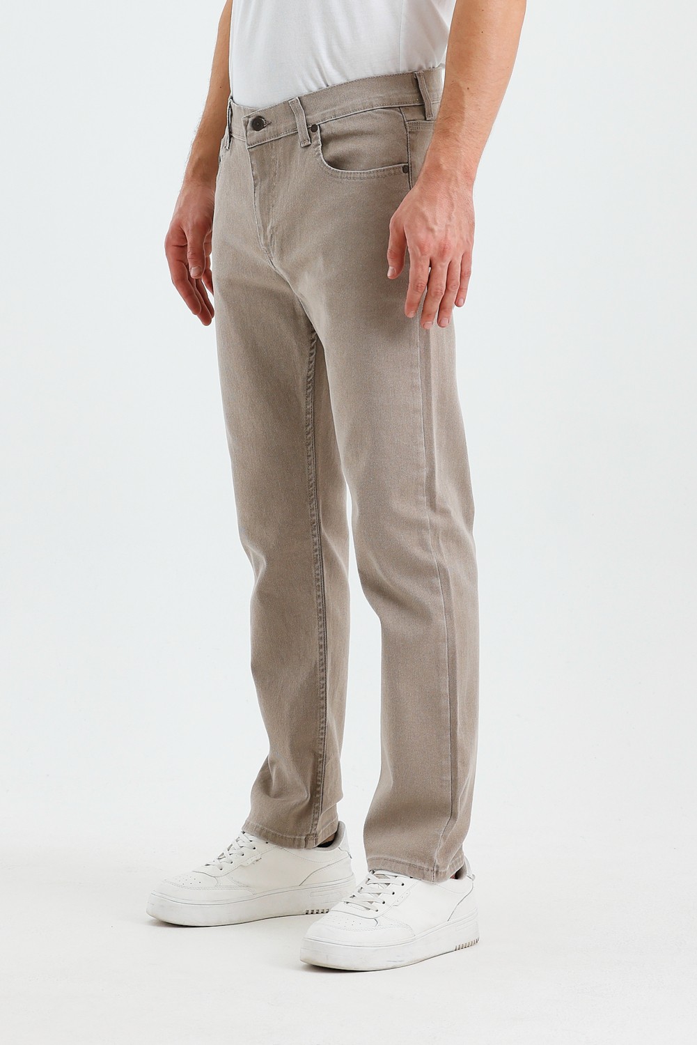 Wkm Erkek Regular Fit Geniş Paça Yüksek Bel Casual Kot Pantolon görsel 3
