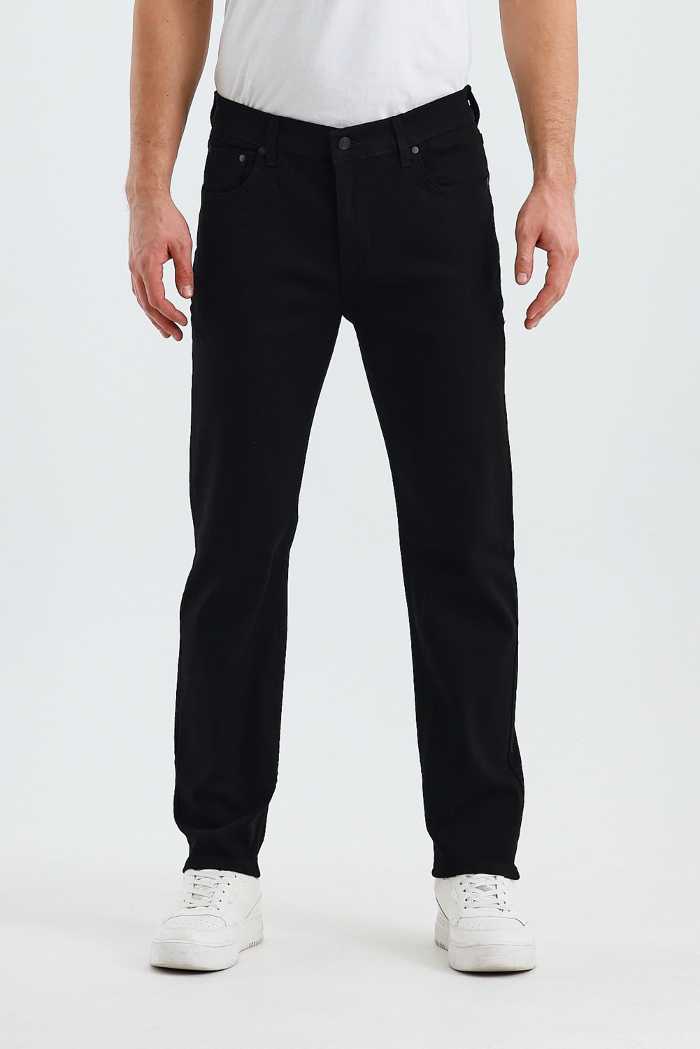 Wkm Erkek Regular Fit Geniş Paça Yüksek Bel Casual Kot Pantolon görsel 7