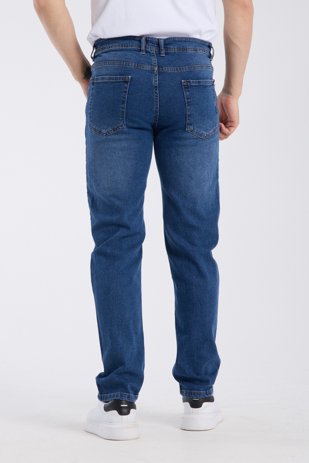 OneZero Erkek Pantolon Regular Fit Yeşil Tint Fermuarlı Rahat Giyim Jeans görsel 6