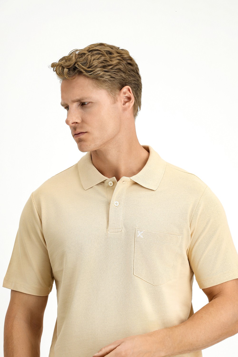 Kiğılı Cepli Polo Yaka Regular Fit Nakışlı Pamuk Tişört