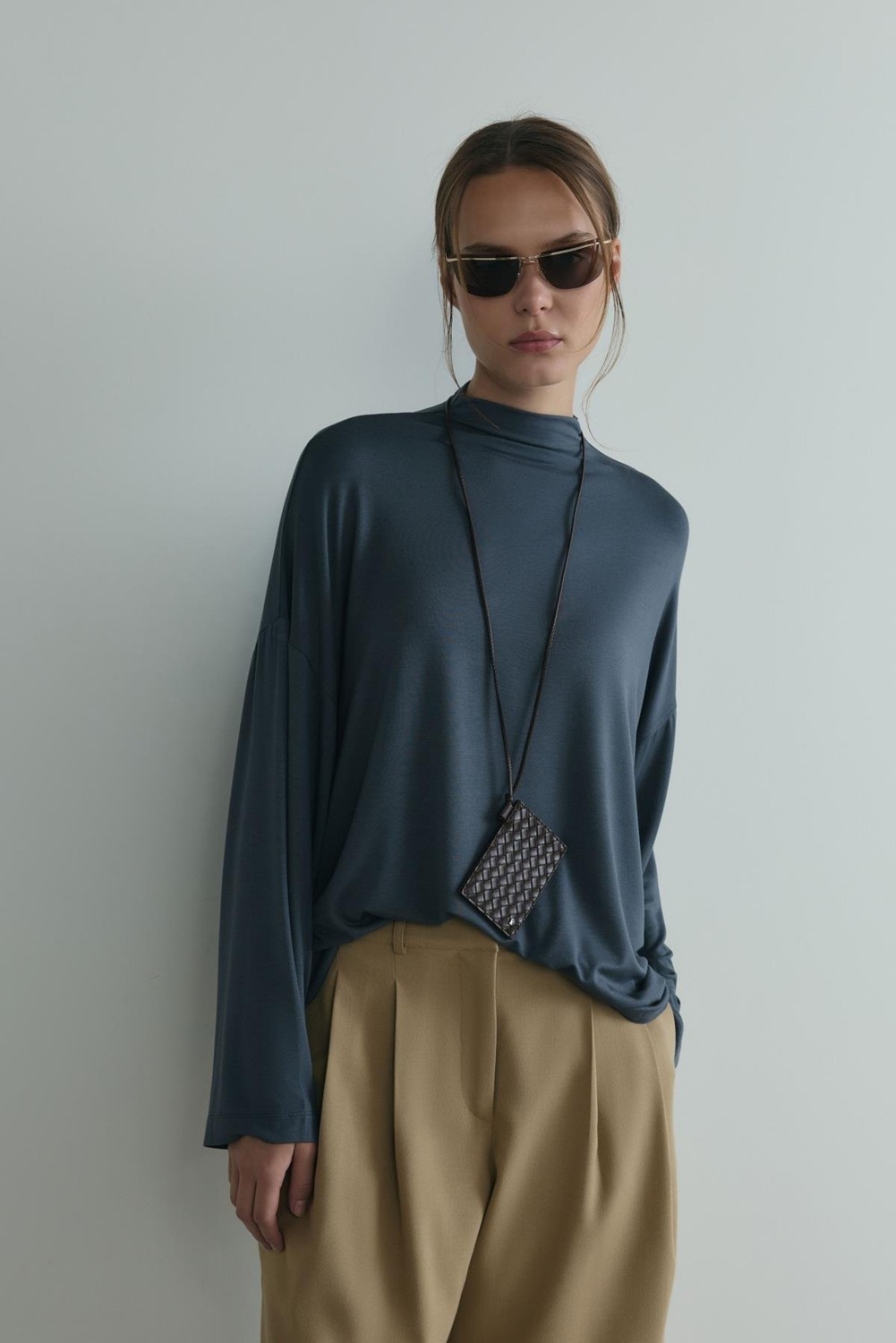 Suud Collection Lacivert Olivia Bluz
