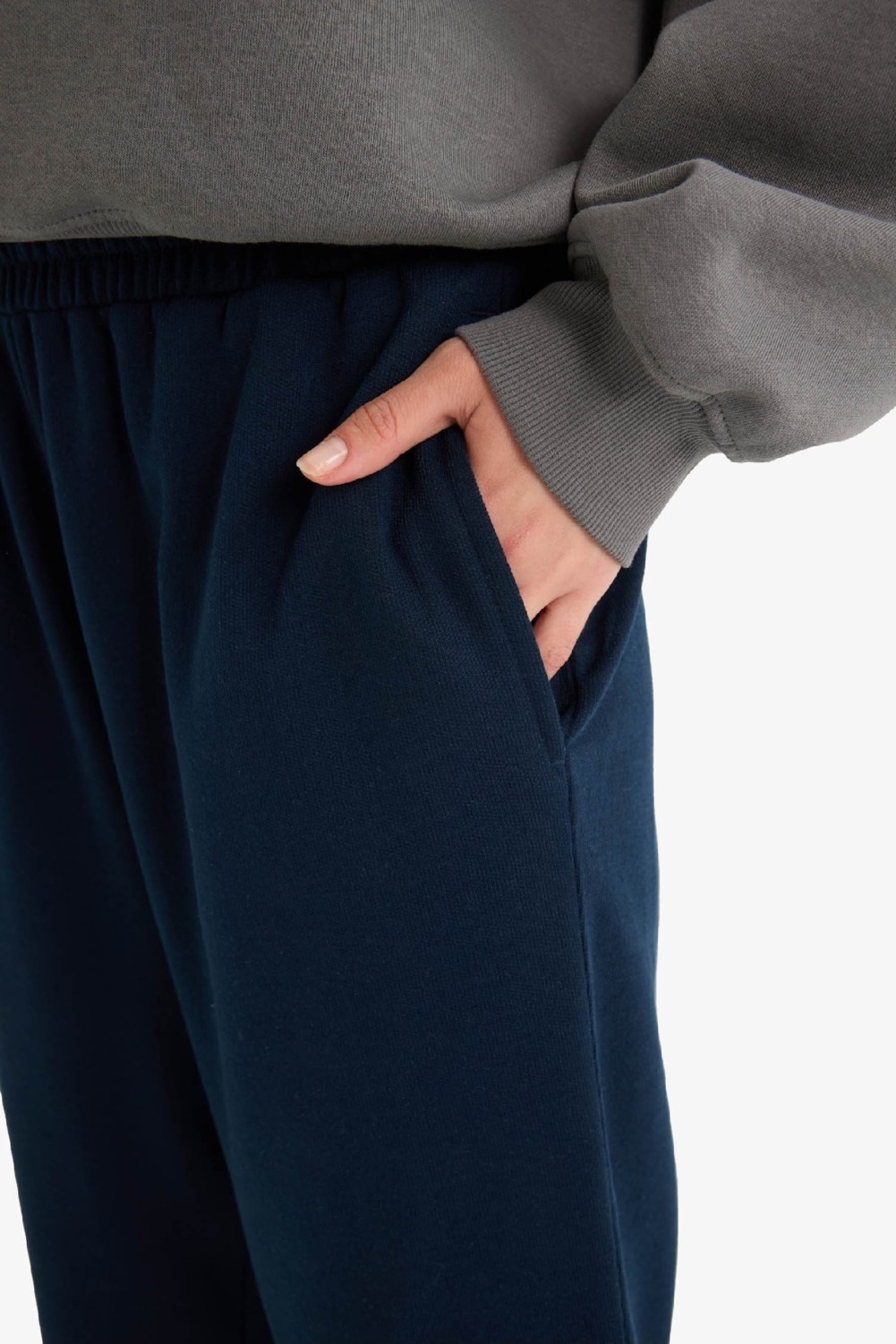 DeFacto Beli Lastikli Jogger Eşofman Altı X5391AZ25WN görsel 5