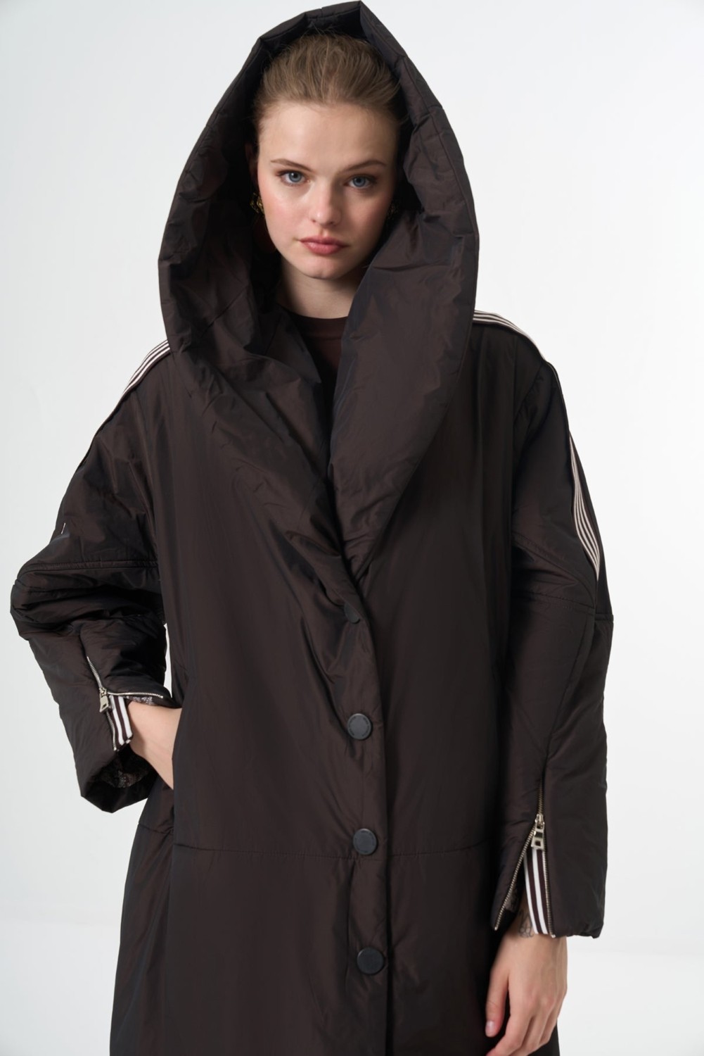Misswhence Şerit Detaylı Şişme Mont görsel 5