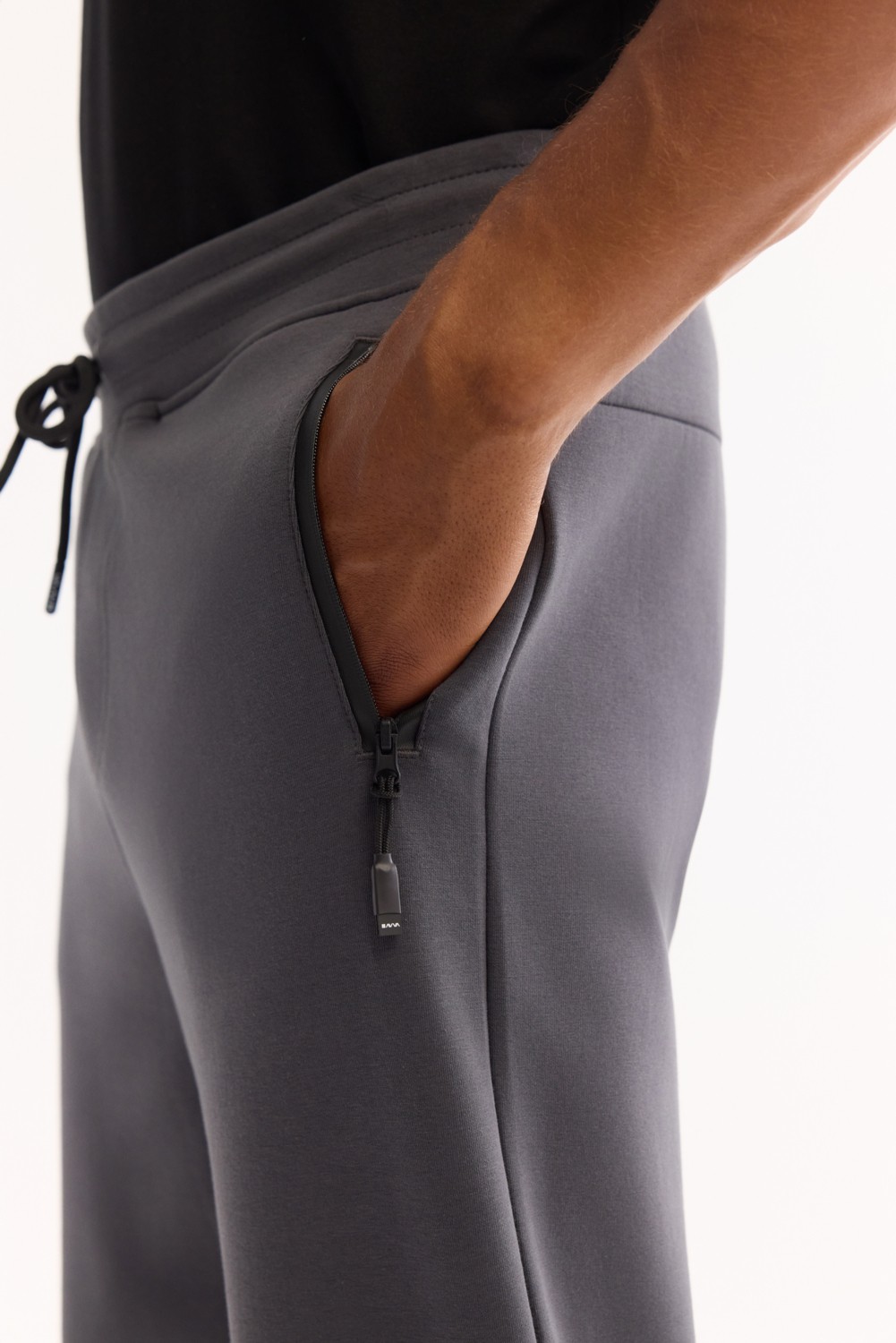 AVVA Erkek Antrasit Beli Lastikli Bağcıklı Bi-Stretch Regular Fit Eşofman Altı B003400 görsel 6