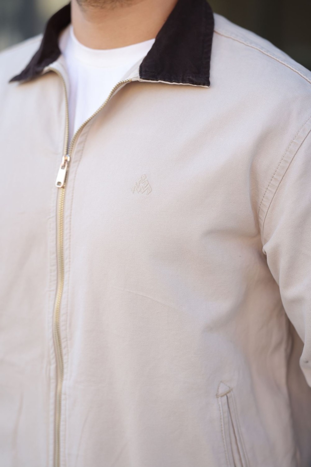 Little Cup Jeans Co Erkek Relaxed Canvas Haki Ceket görsel 4