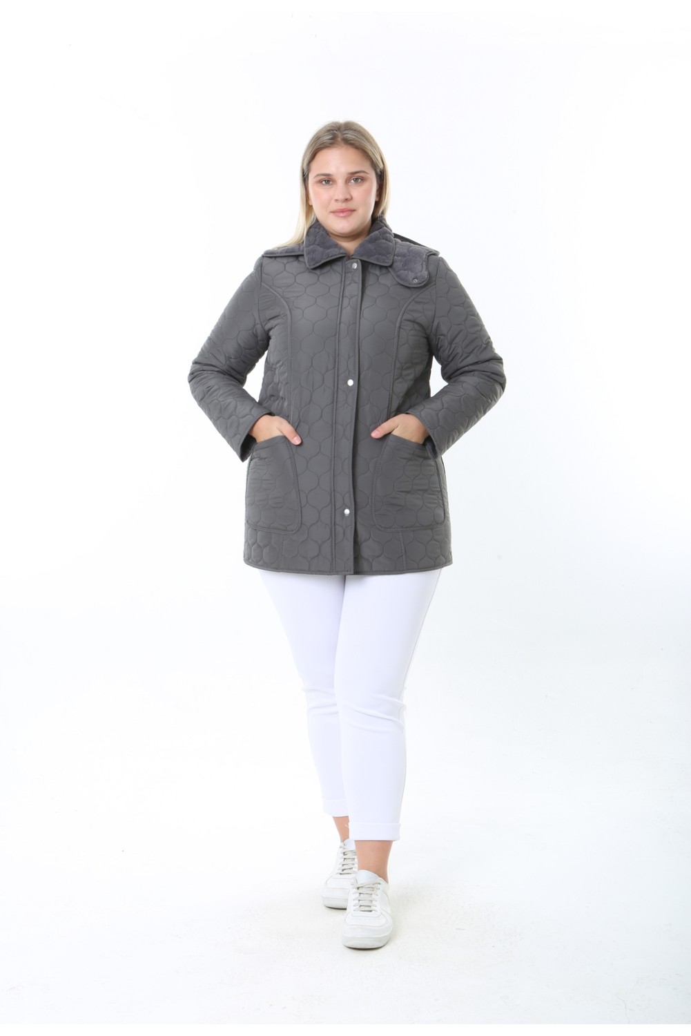 TUTveAL Collection Ithal, Yumuşak Kürklü, Su Itici Mont,büyük Beden, Tavşan Tüylü Kaban,kapitone Mont, Premium Seri görsel 3
