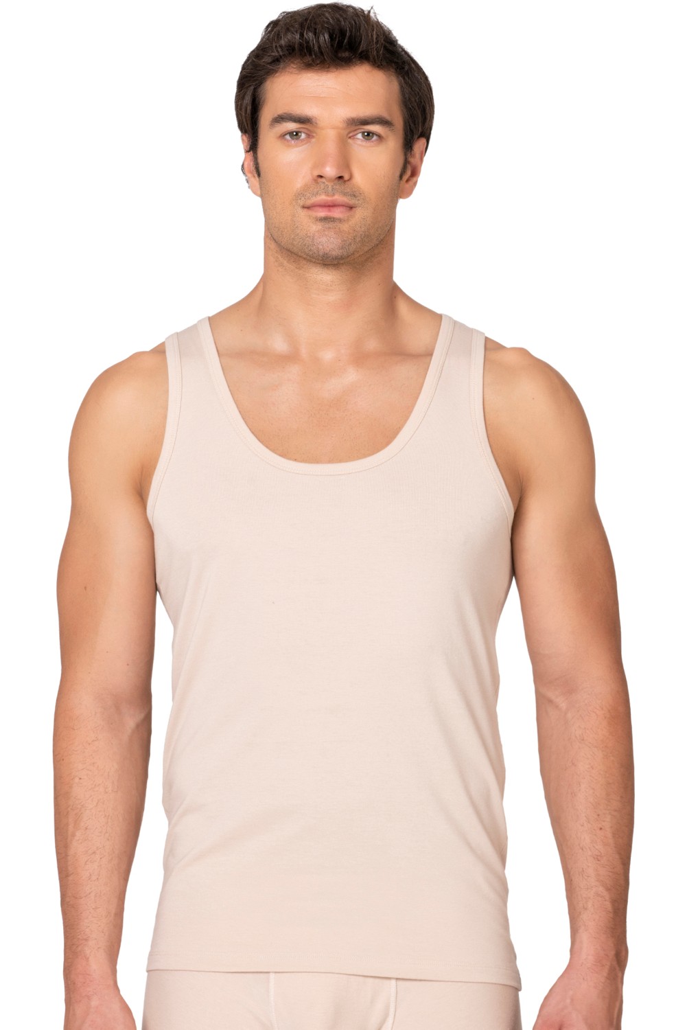 Özkan Underwear Özkan 10852 3'lü Paket Erkek Premium Esnek Kumaş Pamuklu Modal Kalın Askılı Atlet görsel 3