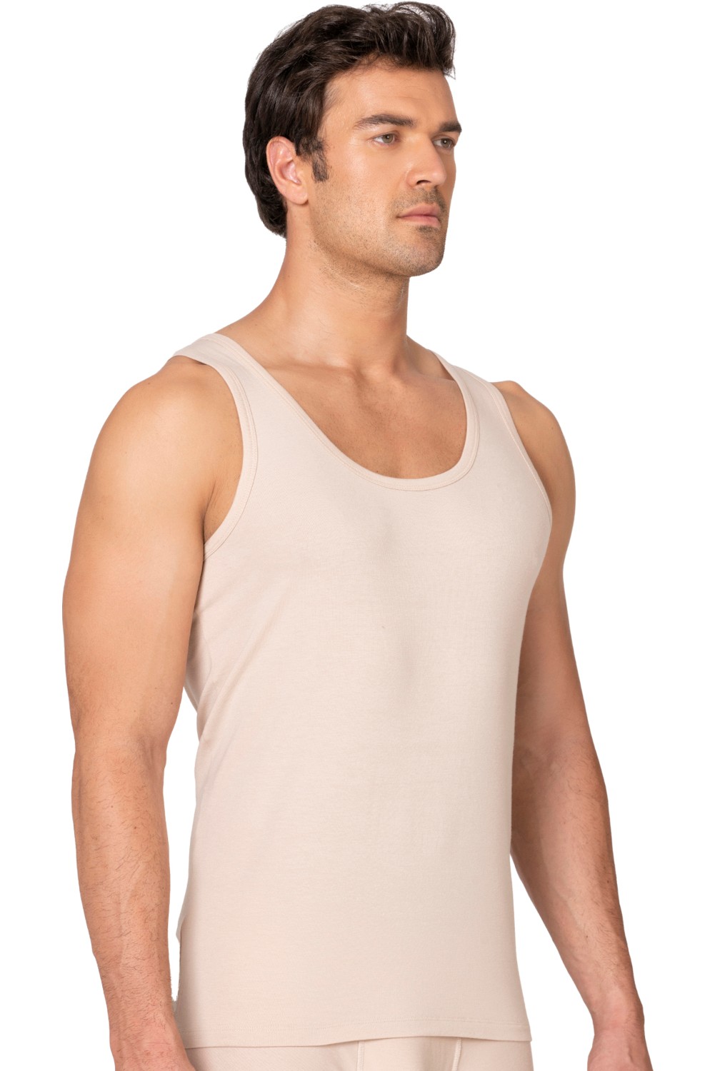 Özkan Underwear Özkan 10852 3'lü Paket Erkek Premium Esnek Kumaş Pamuklu Modal Kalın Askılı Atlet görsel 5
