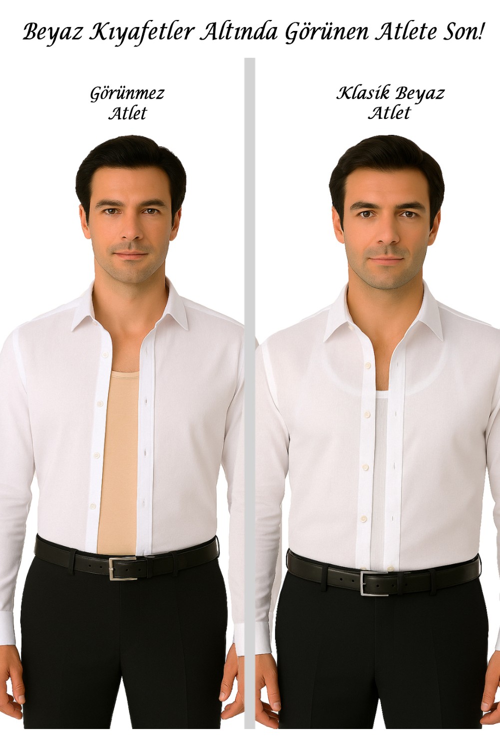 Özkan Underwear Özkan 10852 3'lü Paket Erkek Premium Esnek Kumaş Pamuklu Modal Kalın Askılı Atlet görsel 7