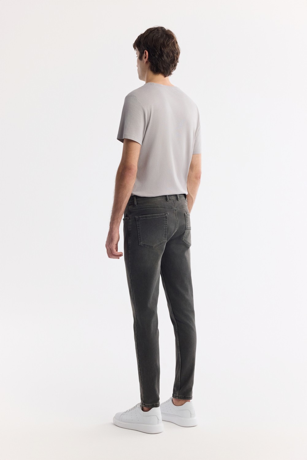 AVVA Erkek Gri Klasik Bel Eskitme Yıkama Elastan Rio Skinny Fit Jean Pantolon A42Y3512 görsel 7