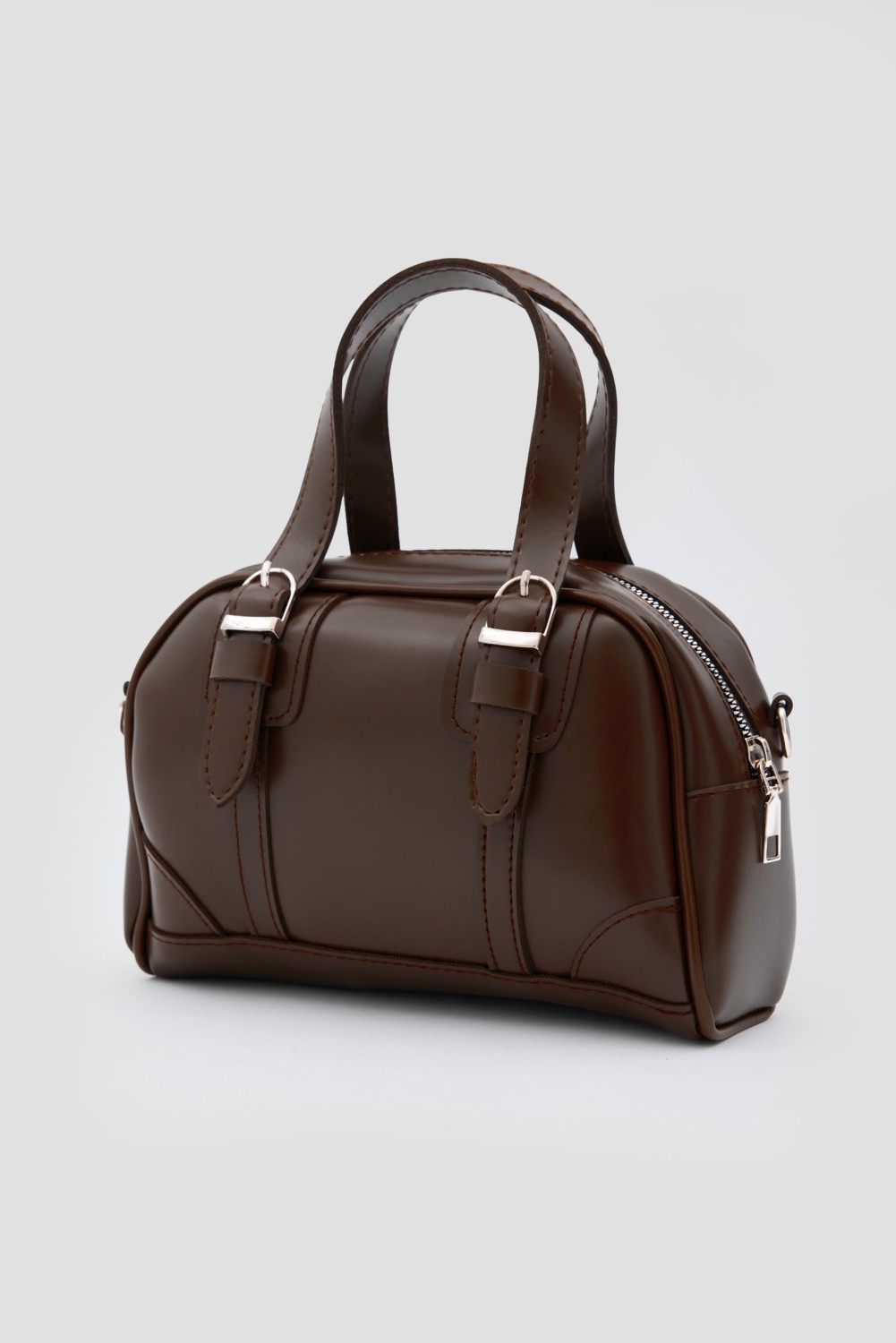 Shule Bags Peggy Oval Çapraz Çanta Krem Metal Aksesuar ile Şık Tasarım Kadınlar İçin Günlük Kullanım görsel 6
