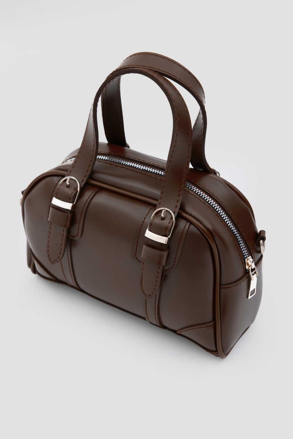 Shule Bags Peggy Oval Çapraz Çanta Krem Metal Aksesuar ile Şık Tasarım Kadınlar İçin Günlük Kullanım görsel 8