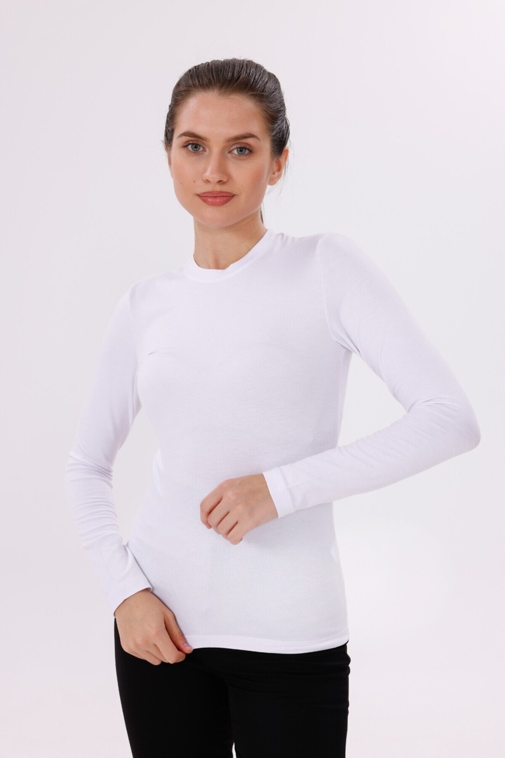 Yade Fashion Uzun Kol Bisiklet Yaka Body 4'lü Set görsel 3