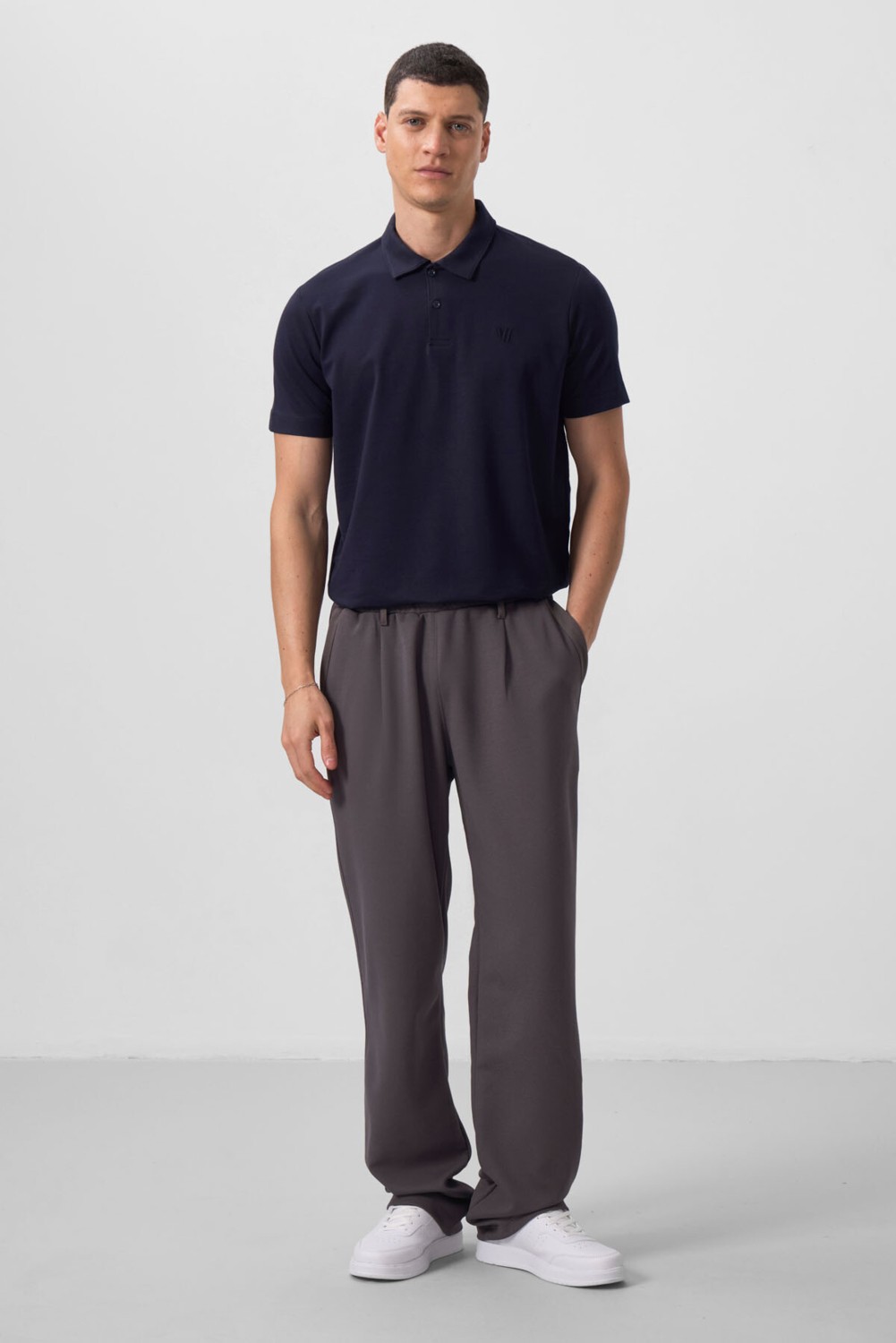 Tommy Life Siyah Yüzeyi Dokulu Rahat Form Palazzo Erkek Pantolon - 82163 görsel 6