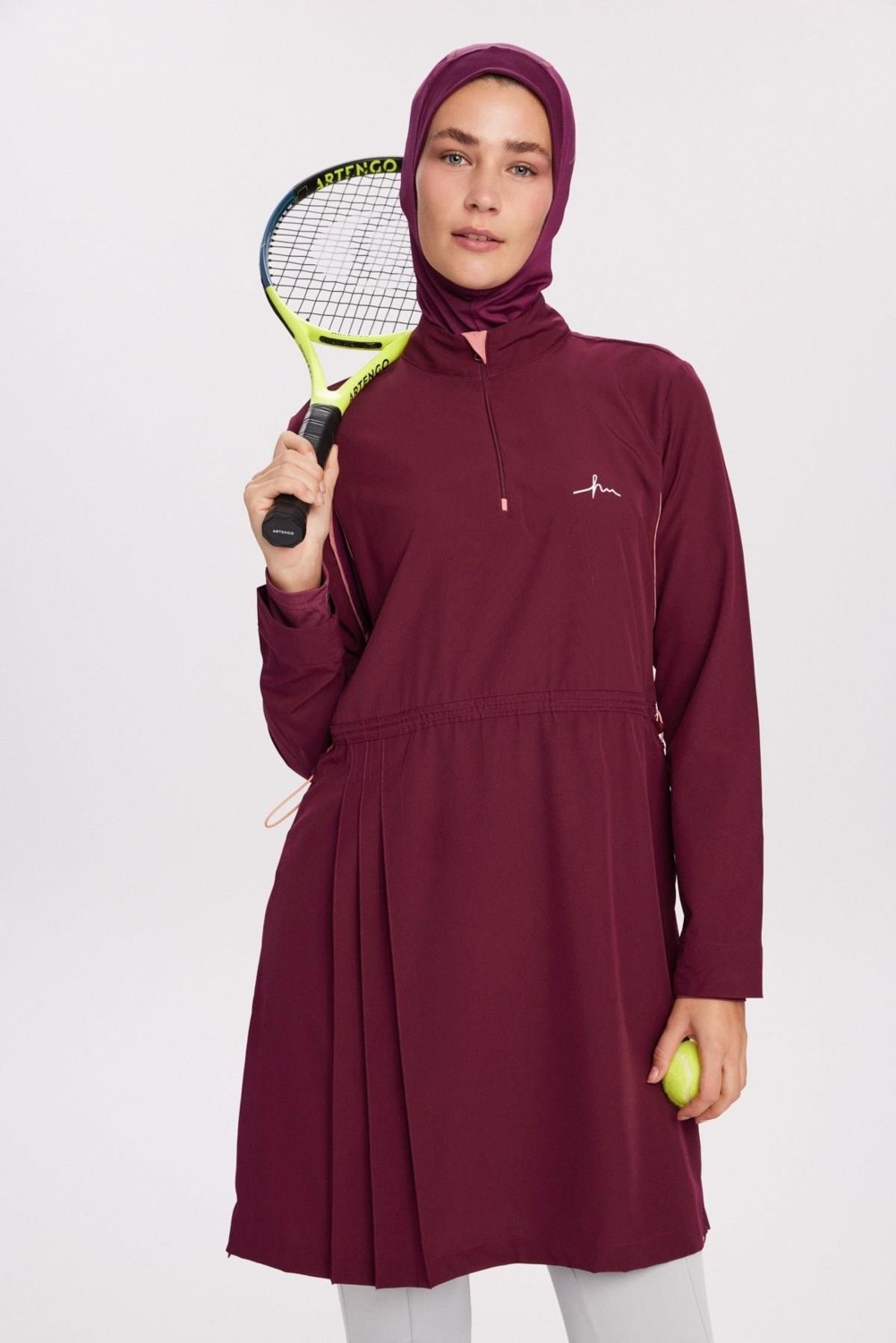 Haşema Active H-Per Fit Mor Tesettür Tenisçi Üstü Act-43 görsel 8