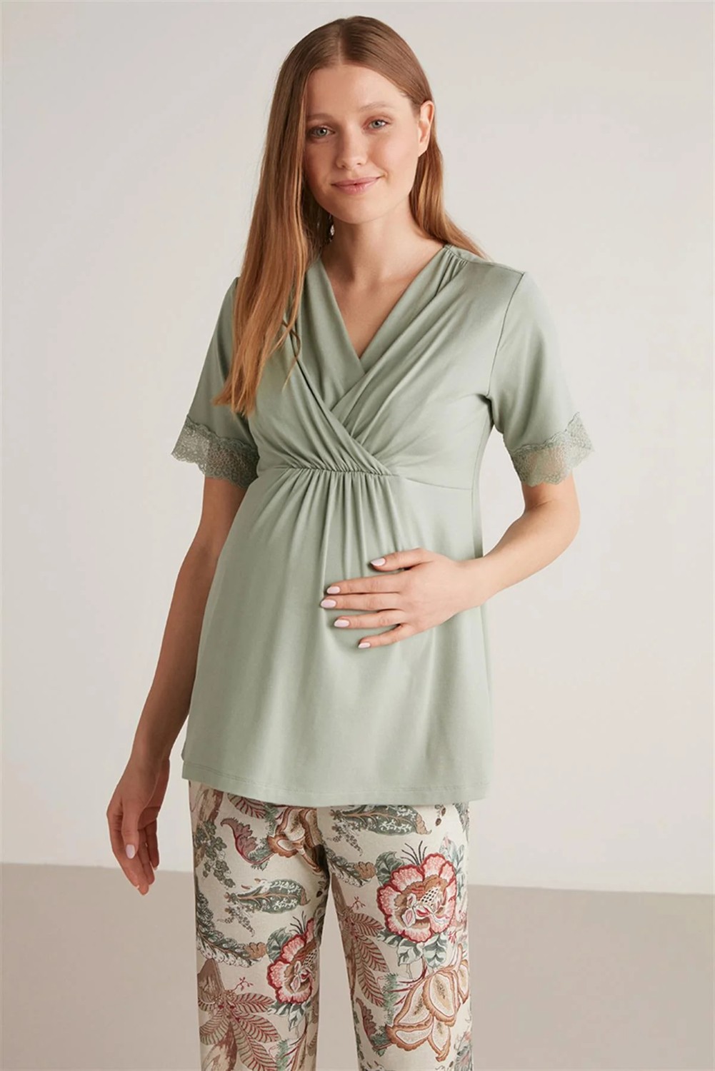 Catherine's Yumuşak Dokulu Hamile Pijama Takımı görsel 5
