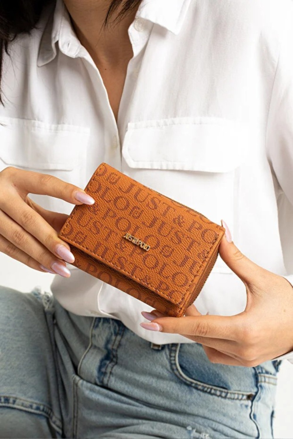 Just Polo Kadın Bol Kartlık ve Kağıt Para Bölmeli Bölmeli Fermuarlı & Kapaklı Cüzdan Shopper