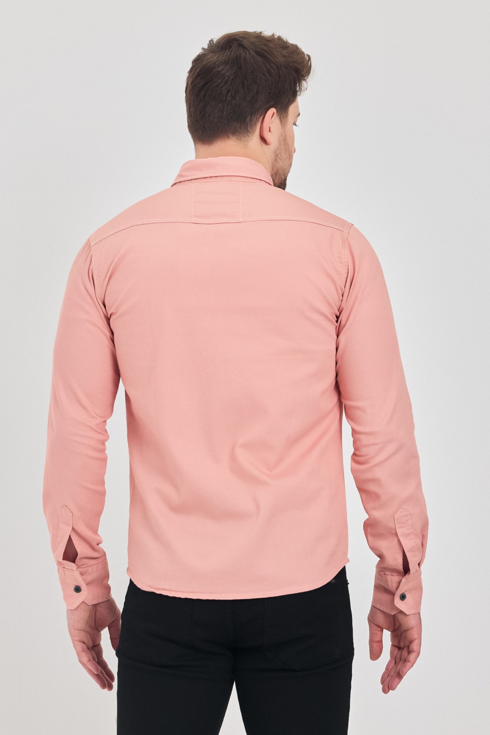 YXC Trend Maker Slim Fit Erkek Dar Kesim Pamuklu Kot Gömlek görsel 4