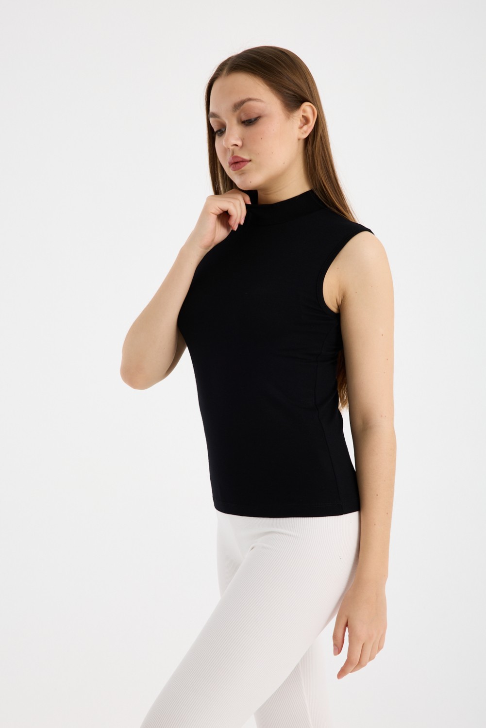 Klc Fashion Kadın Siyah Beyaz Kahve 3'lü Kısa Kol Body görsel 4